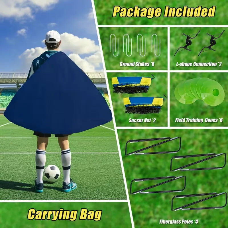 Portable Soccer Goal Net Set for Backyard and Indoor Play