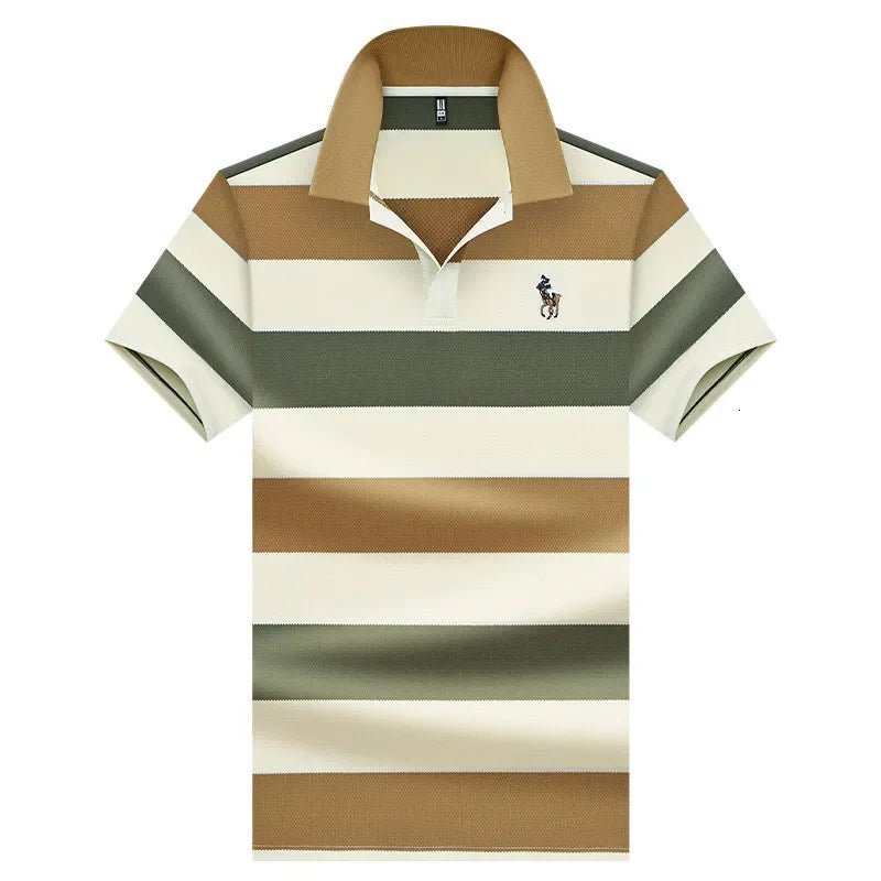 Luxury Brand Designer Clothes Ali Direct Supply Short Sleeve Polo Shirt Simple Turn-Down Collar Design Wrinkle-Resistant Non-Pil