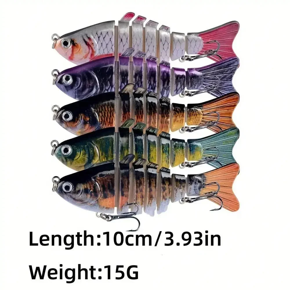 Multi Jointed 7 Segment Swimbait Lure Kit Freshwater Saltwater