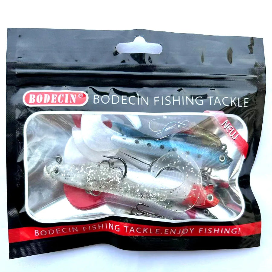 BODECIN Artificial Wobblers Soft Silicone Fishing Lures For Bass
