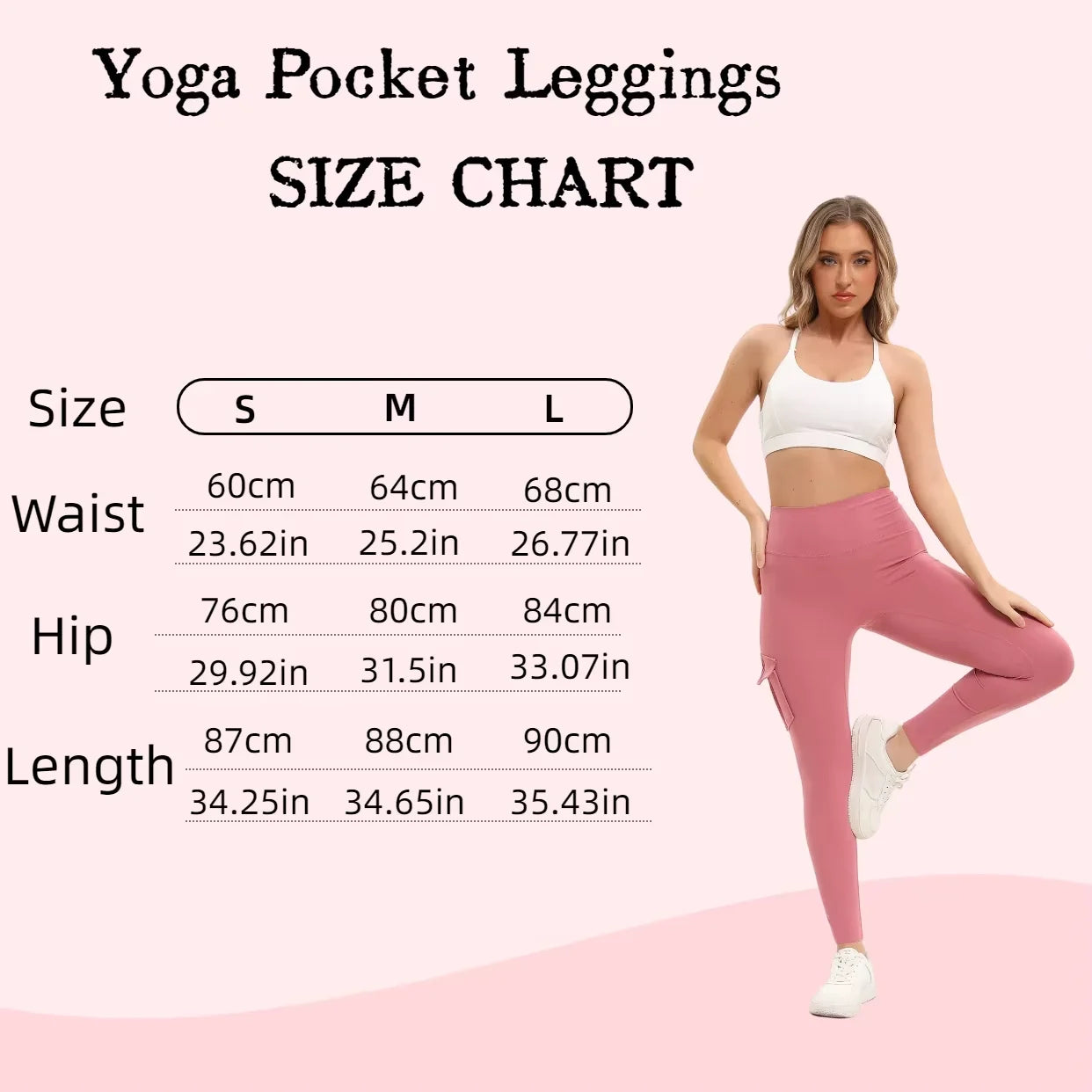 Women High Waisted Gym Leggings With Secure Side Pockets