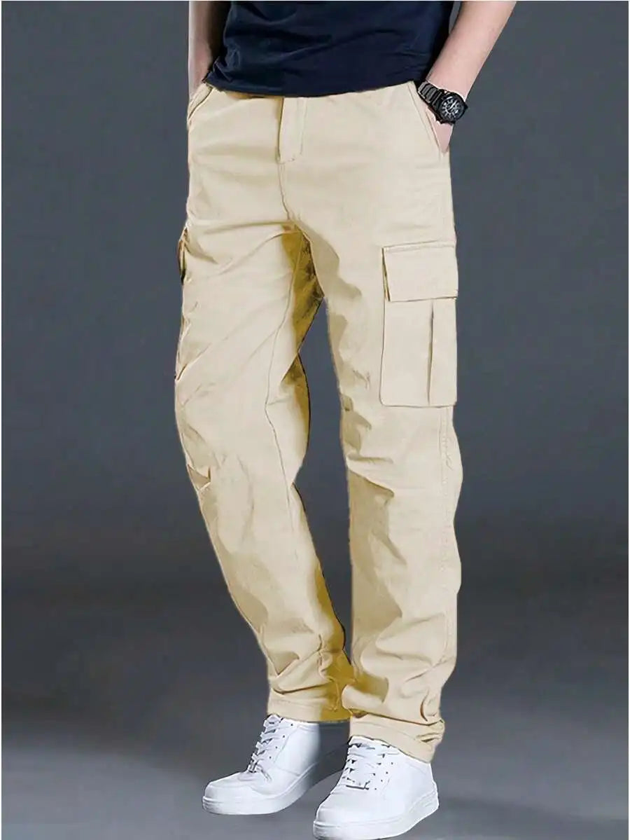 Men's Multi Pocket Casual Cargo Pants Loose Fit Summer