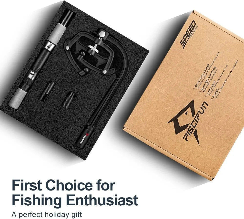 Automatic Fishing Line Spooler Winder With Adjustable Width Suction Base