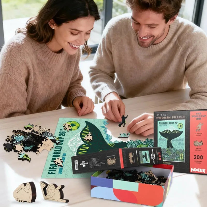Fifa World Cup Wooden Jigsaw Puzzle For Adults Irregular Shape Decor