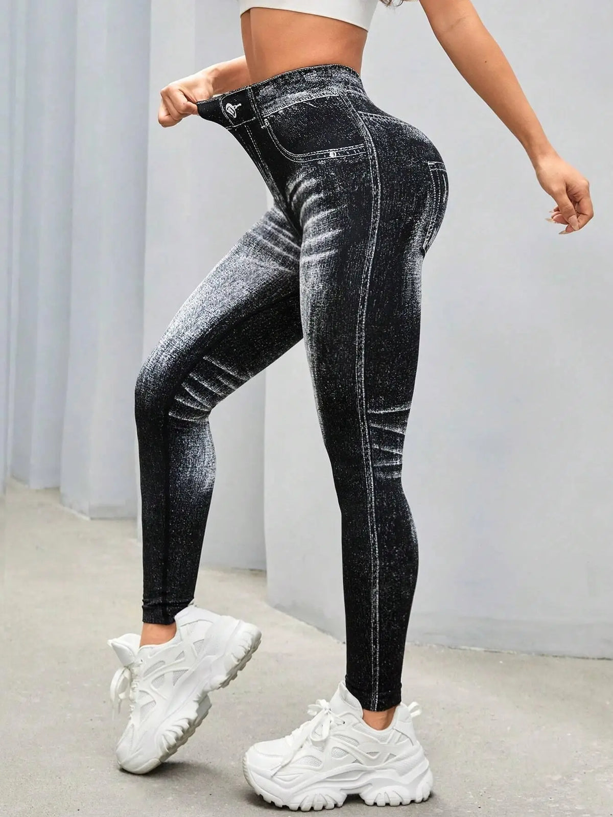 Women Seamless High Waisted Jeggings With Tummy Control