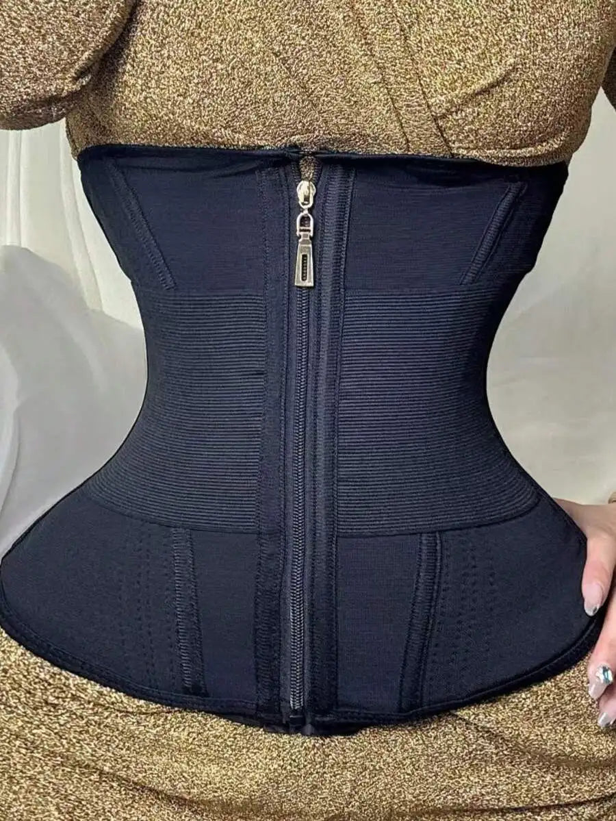 Women's Shapewear Bodysuit With Zipper And Elastic 3 In 1