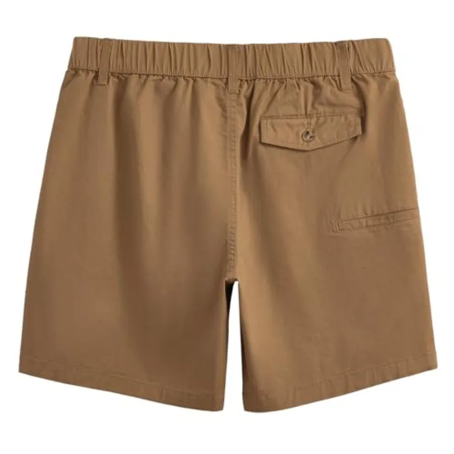 Men's Classic Fit Cotton Shorts With Elastic Waist And Pockets