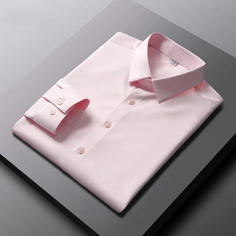 Men's Casual Long Sleeve Shirt Non Ironing Wrinkle Resistant