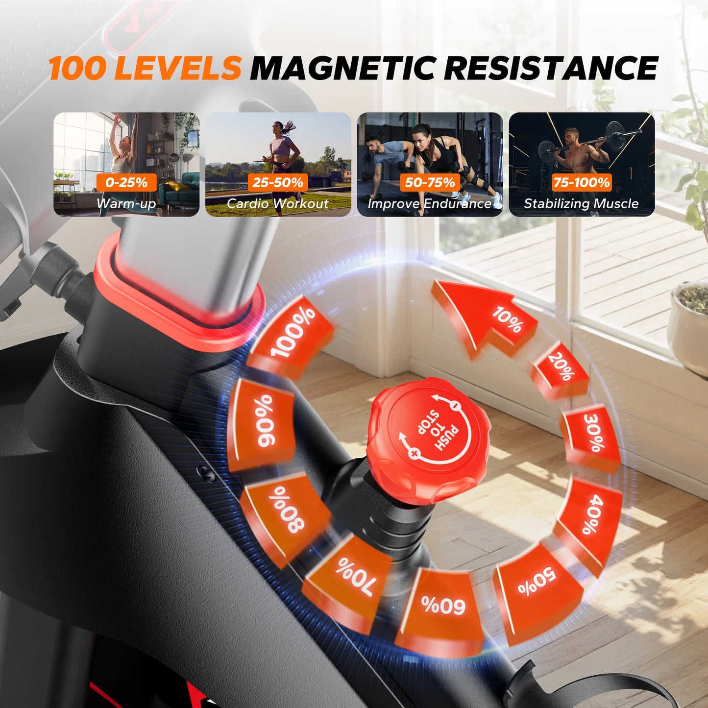 MERACH S38 Indoor Cycling Bike With Magnetic App Resistance