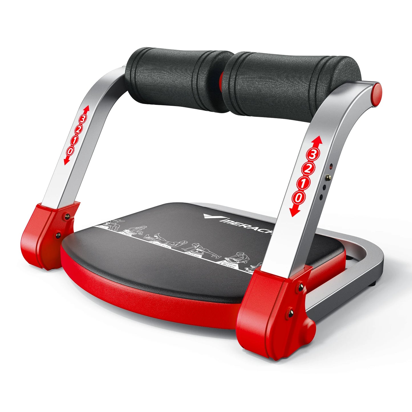 MERACH Ab Machine for Stomach Workout with 3    Adjustable Resistance&Automatic Rebound,Sit Up Machine with 330 LBS Weight Capacity