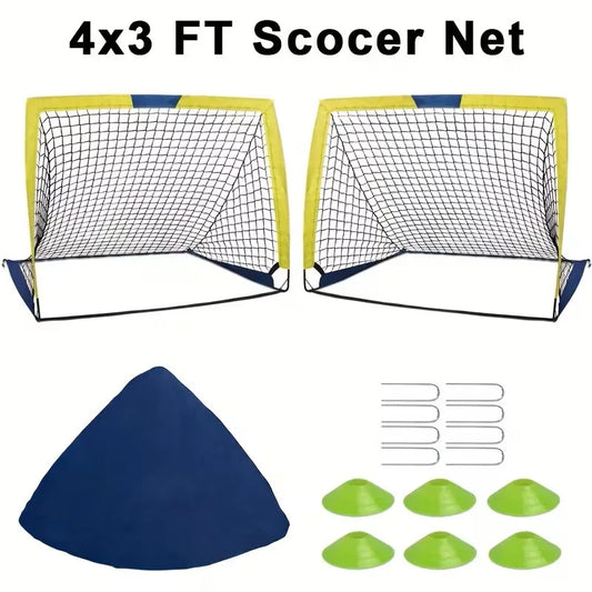 Portable Soccer Goal Net Set for Backyard and Indoor Play