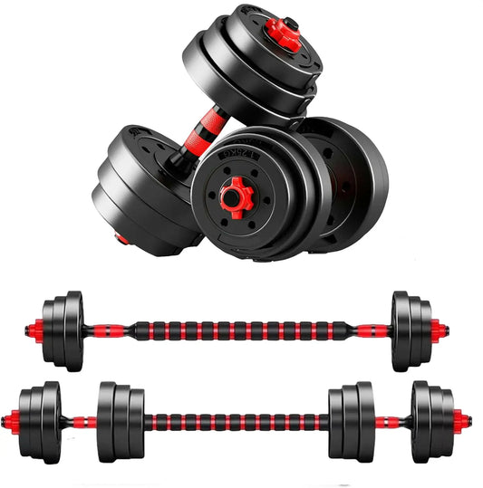 44 Pounds Adjustable Dumbbell Set For Home Gym Strength Training