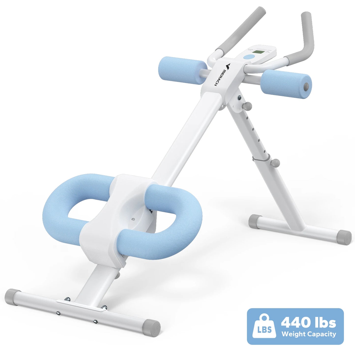 MERACH Ab Machine Adjustable Trainer Workout Foldable Knee Protection Abdominal Exercise Machine Core Ab Exercise System Trainer