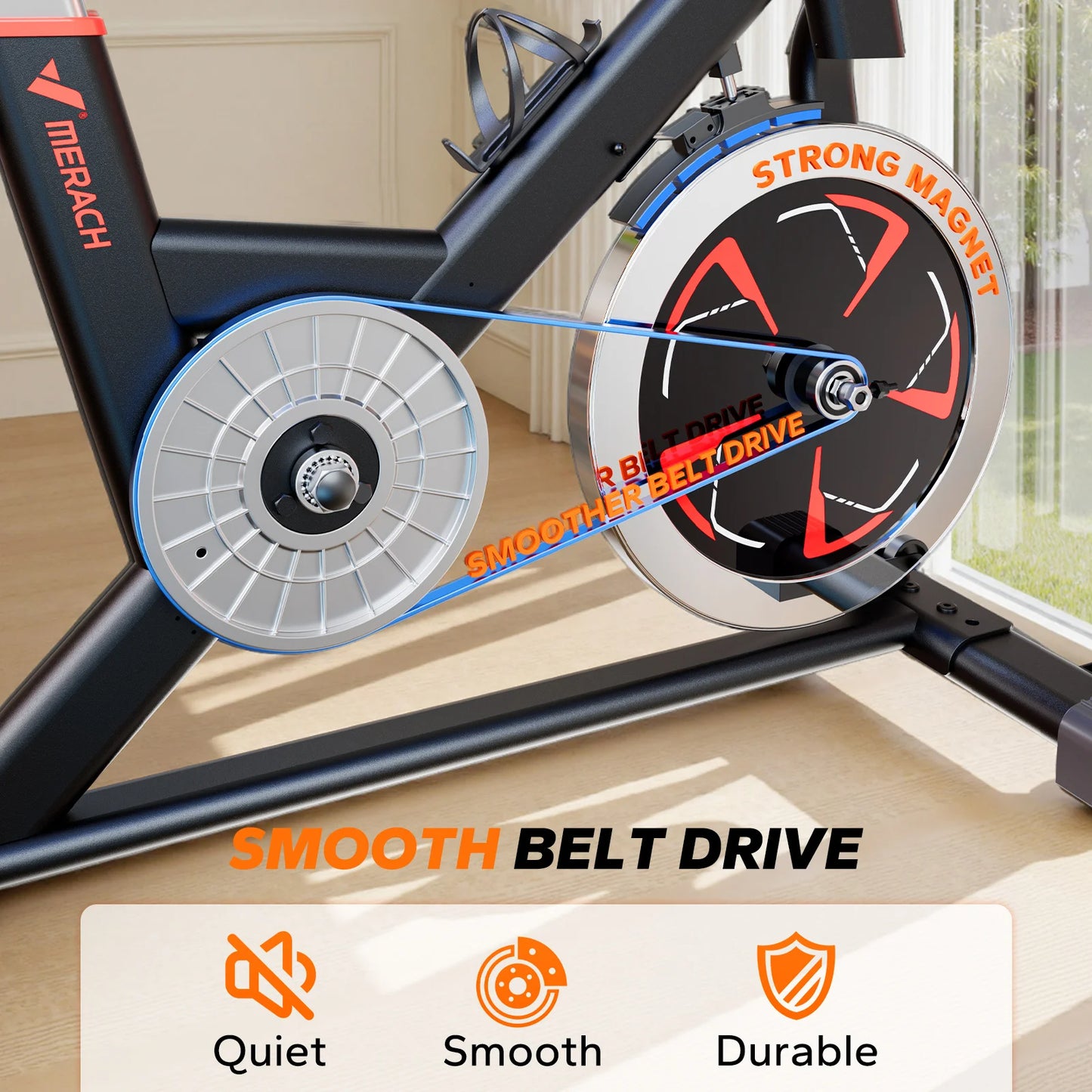 MERACH S38 Indoor Cycling Bike With Magnetic App Resistance