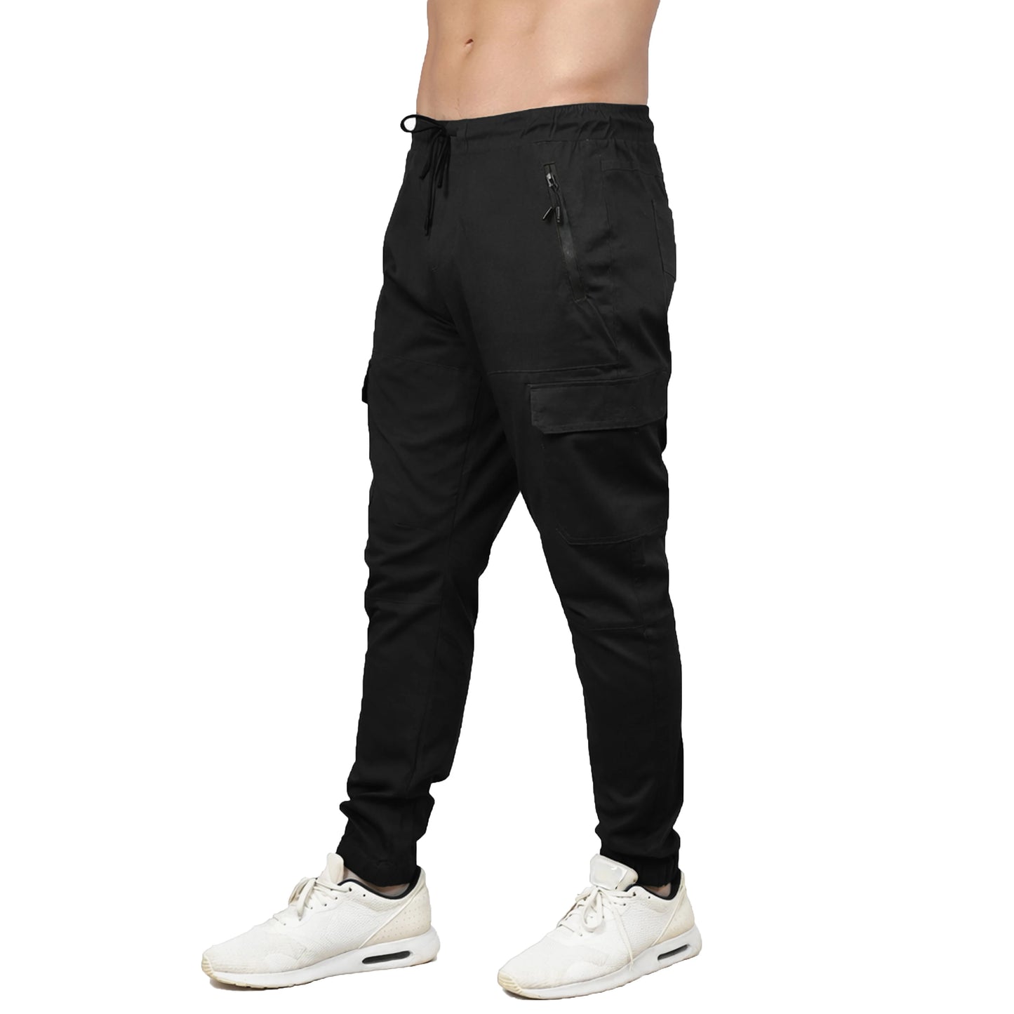 Men's Cotton Flex Stretch Cargo Jogger Pants Slim Fit Casual