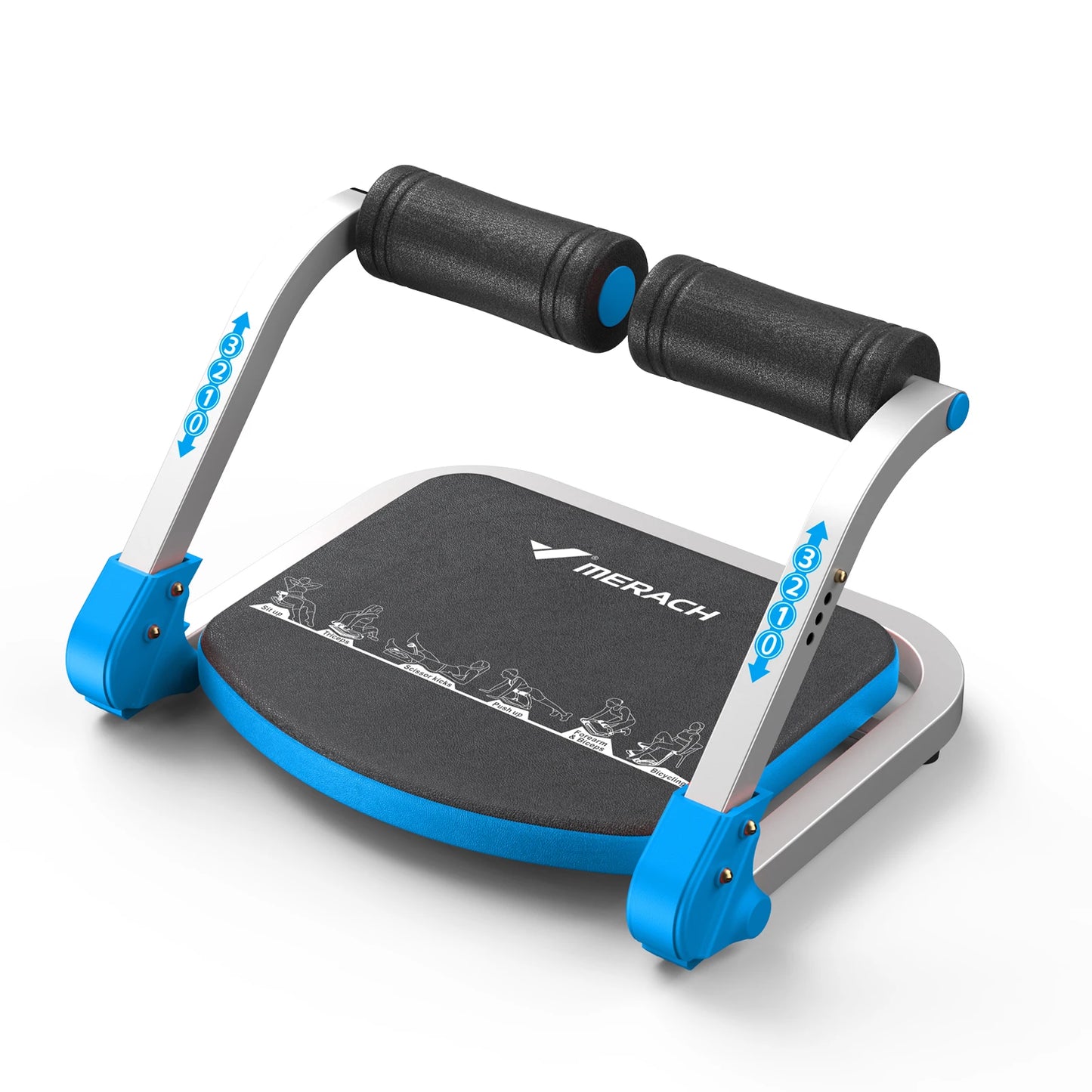 MERACH Ab Machine for Stomach Workout with 3    Adjustable Resistance&Automatic Rebound,Sit Up Machine with 330 LBS Weight Capacity