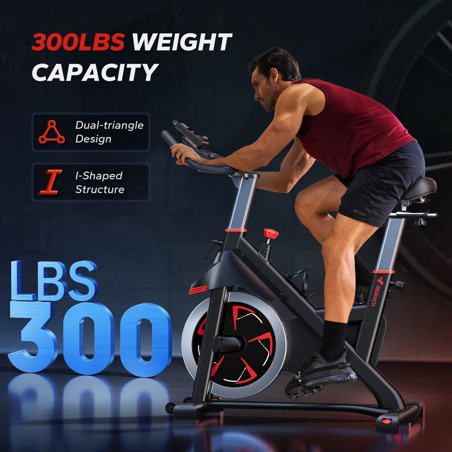 MERACH S38 Indoor Cycling Bike With Magnetic App Resistance
