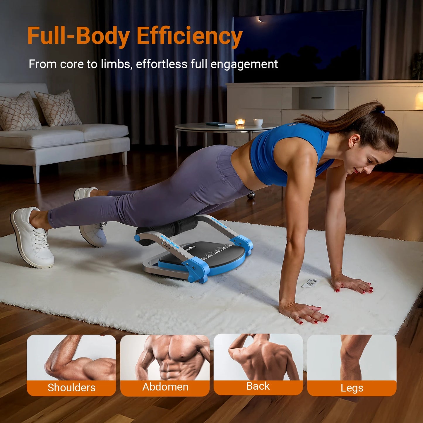MERACH Ab Machine for Stomach Workout with 3    Adjustable Resistance&Automatic Rebound,Sit Up Machine with 330 LBS Weight Capacity
