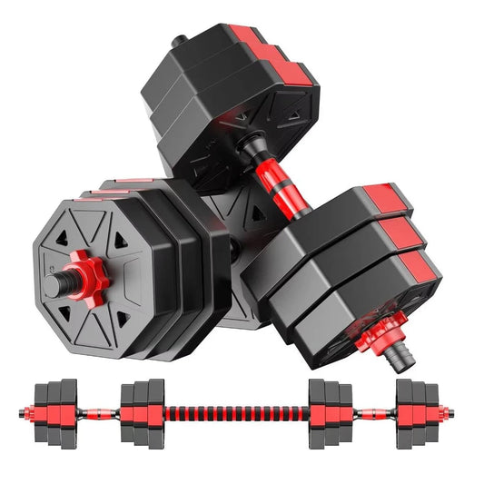 Adjustable Dumbbell to Barbell 3-in-1 Home Gym Set Anti-Slip