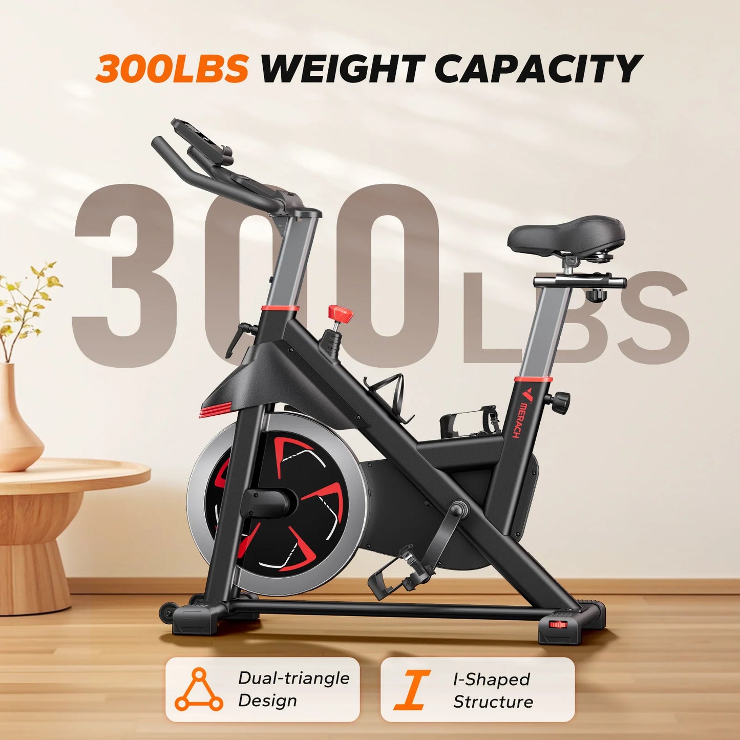 MERACH S38 Indoor Cycling Bike With Magnetic App Resistance