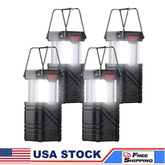 Solar Camping Lantern Rechargeable LED Light USB C Collapsible Outdoor