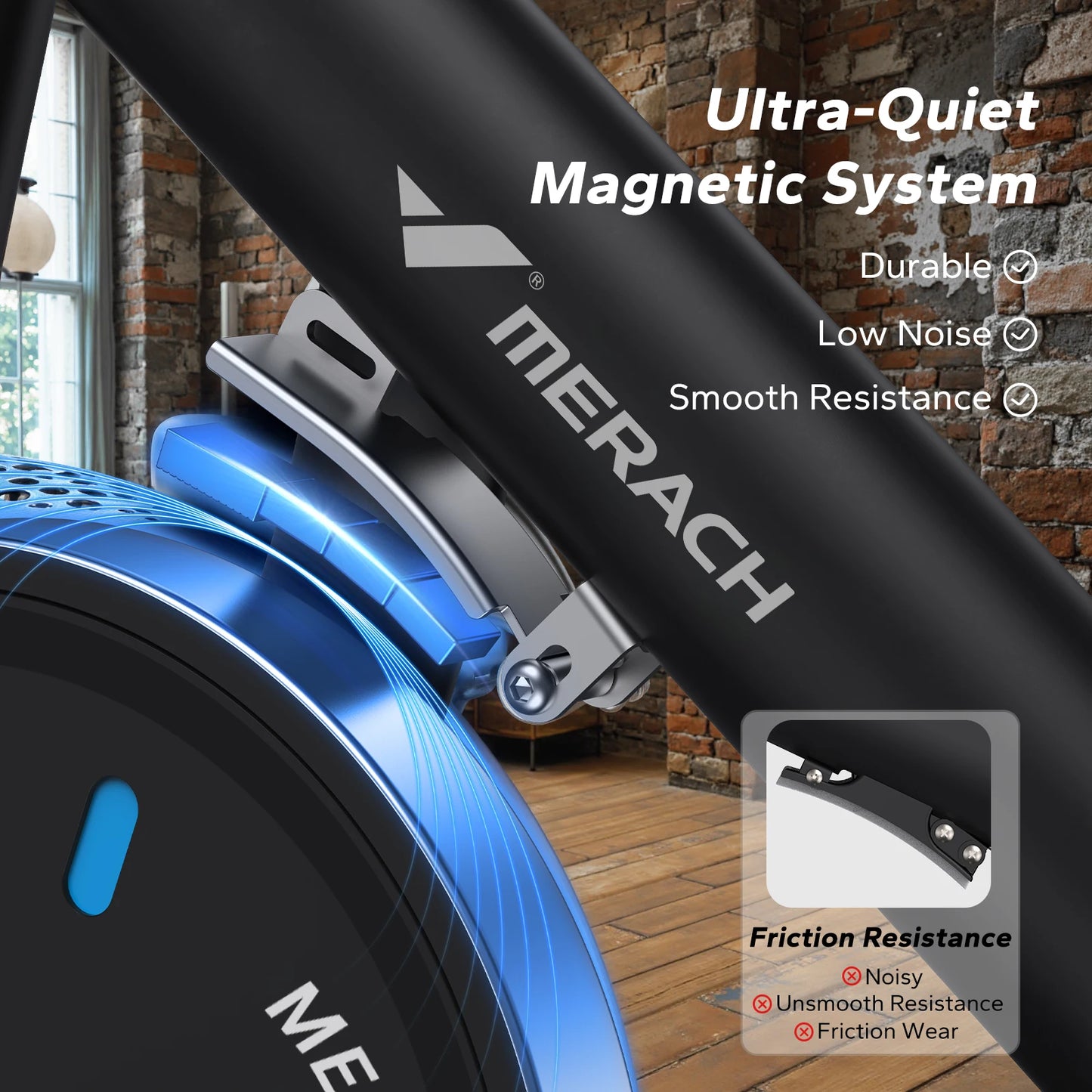 MERACH Magnetic Stationary Bike With Brake Pad And Exclusive App