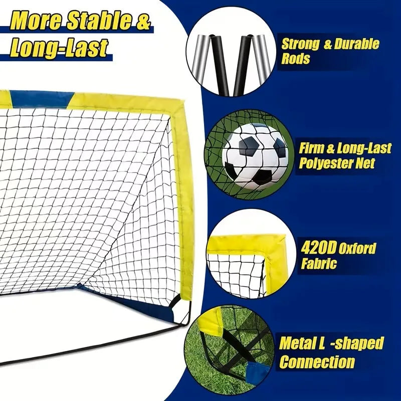 Portable Soccer Goal Net Set for Backyard and Indoor Play
