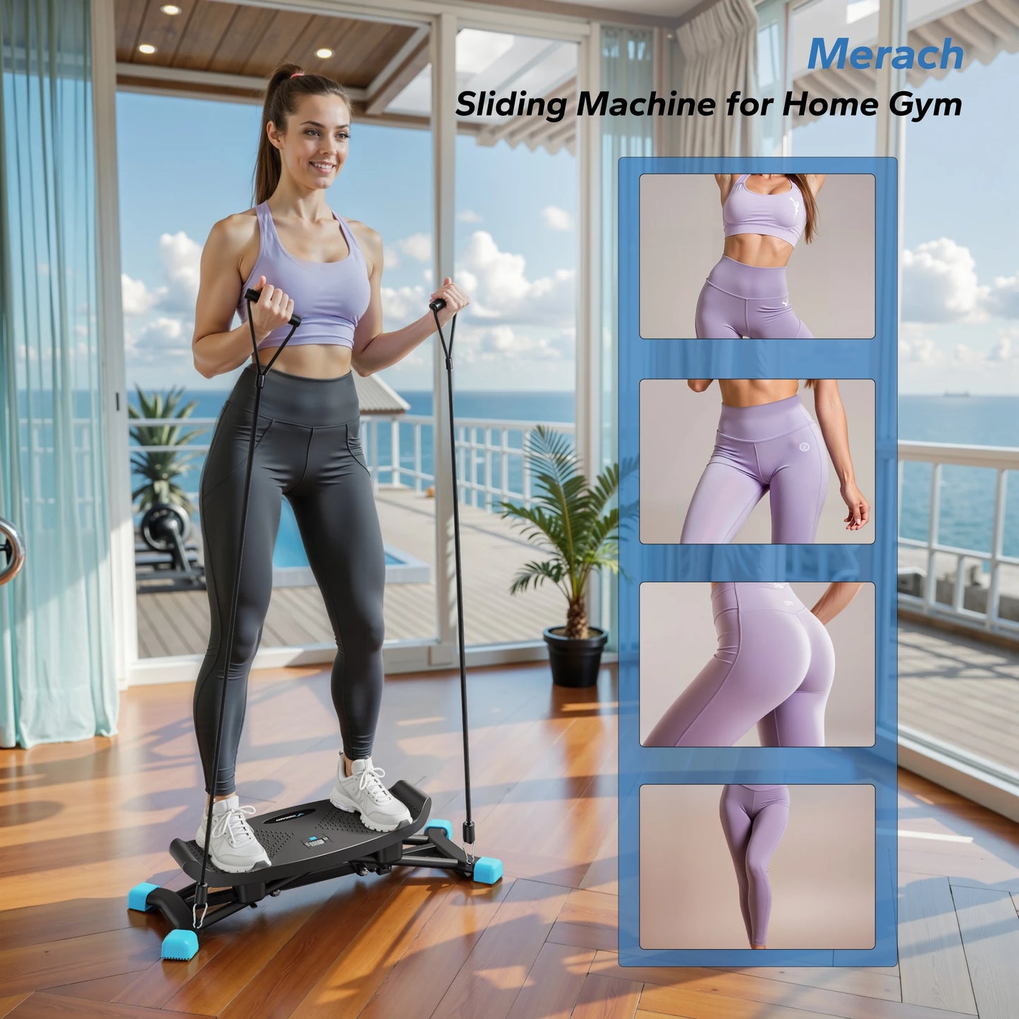 MERACH Ski Machine Simulated Ski Training for Full Body Workout