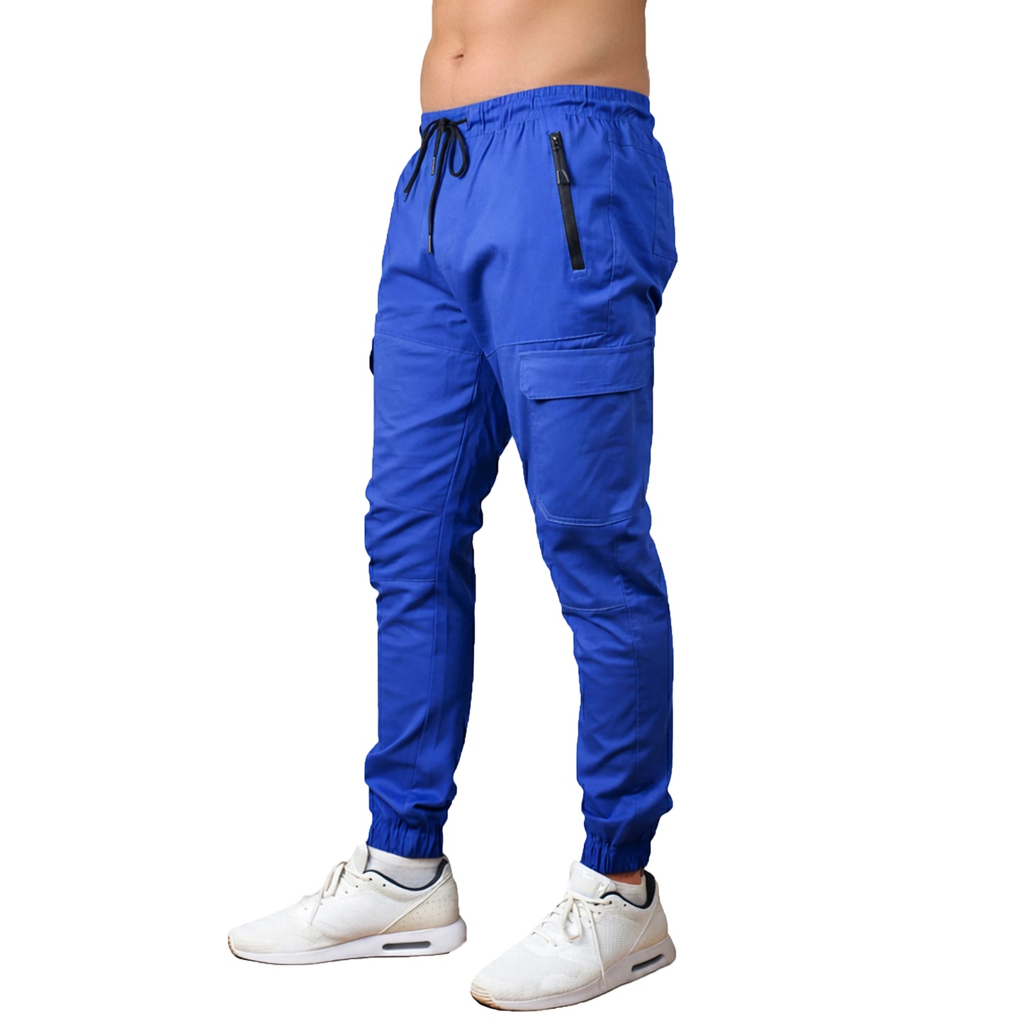 Men's Cotton Flex Stretch Cargo Jogger Pants Slim Fit Casual