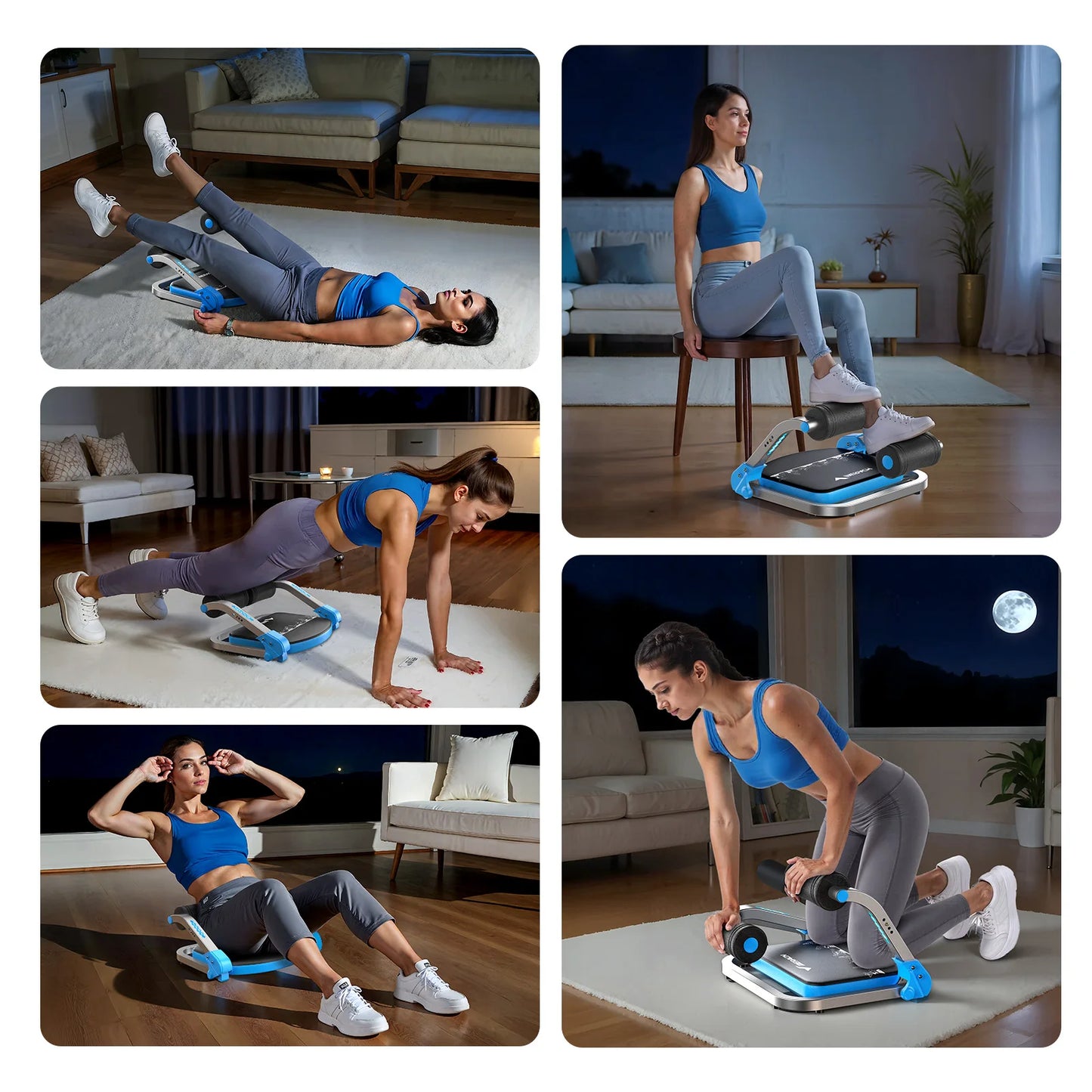 MERACH Ab Machine for Stomach Workout with 3    Adjustable Resistance&Automatic Rebound,Sit Up Machine with 330 LBS Weight Capacity