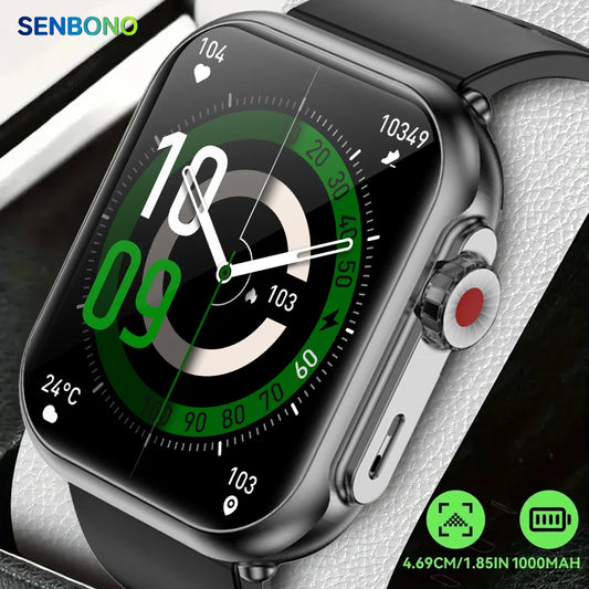 SENBONO Smart Watch for Men Women With 1000mAh Battery 100Day Standby Time Fitness Tracker IP68 Waterproof Watch for Android iOS