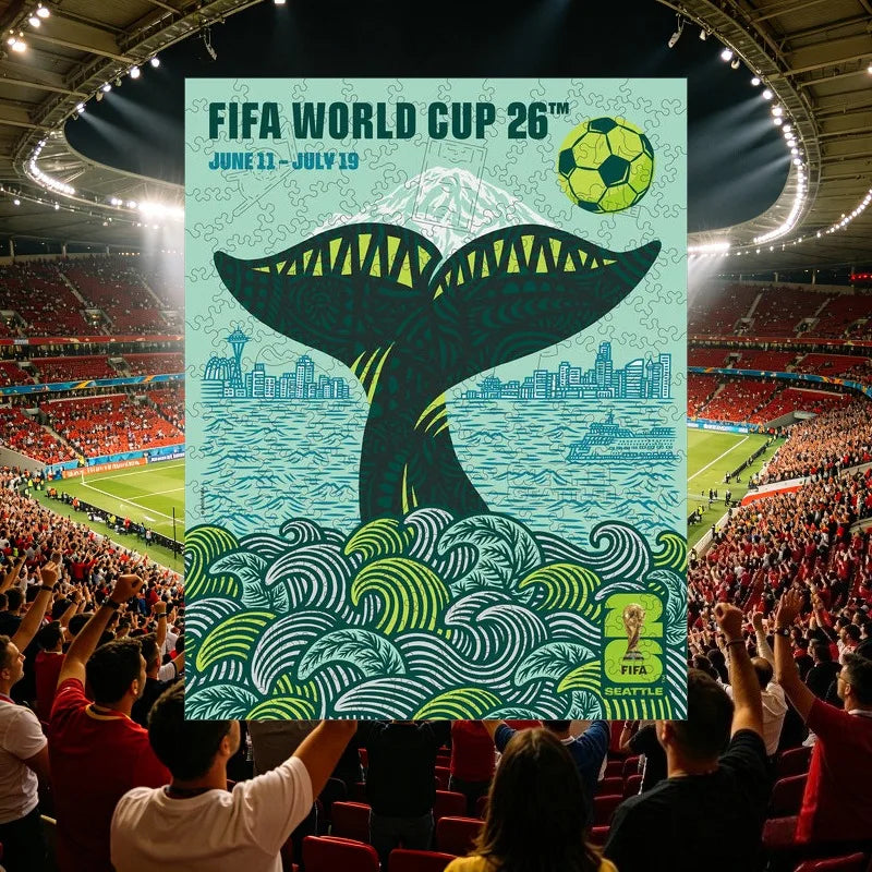Fifa World Cup Wooden Jigsaw Puzzle For Adults Irregular Shape Decor