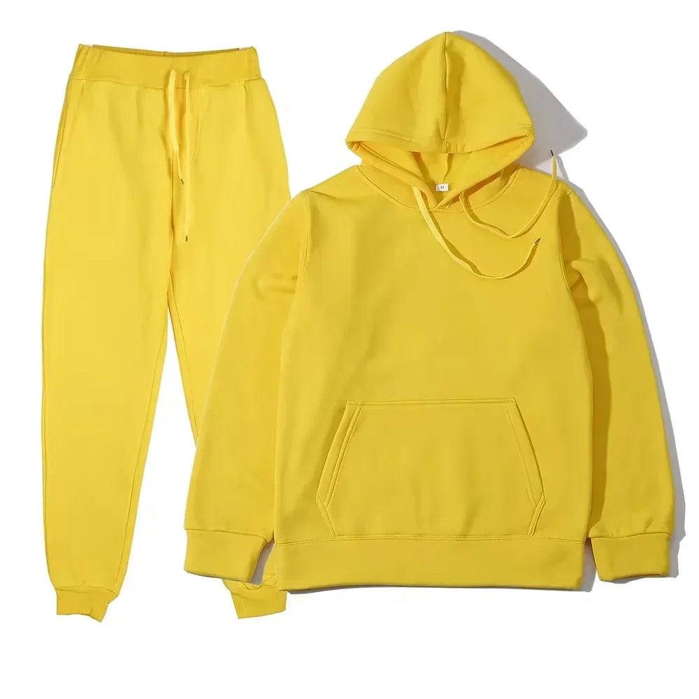 Winter Tracksuit Women Two Piece Set Oversized Hoodie and Pants