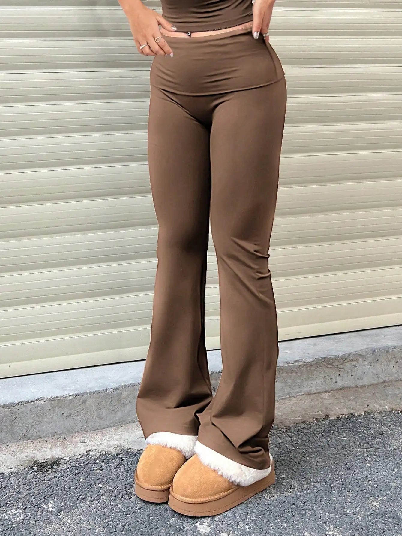 3pcs/Set Women's Yoga Pants - Elastic Waist, High-Waisted Flare/Bootcut Leggings for Gym/Workout/Casual