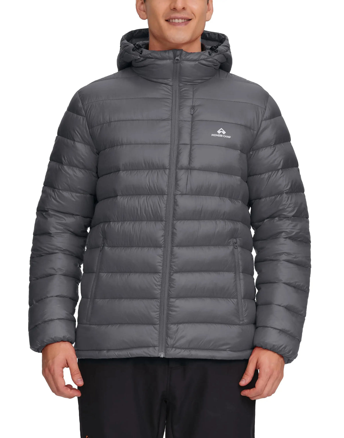 Pioneer Camp Men's Lightweight Hooded Packable Insulated Puffer Jacket for Hiking