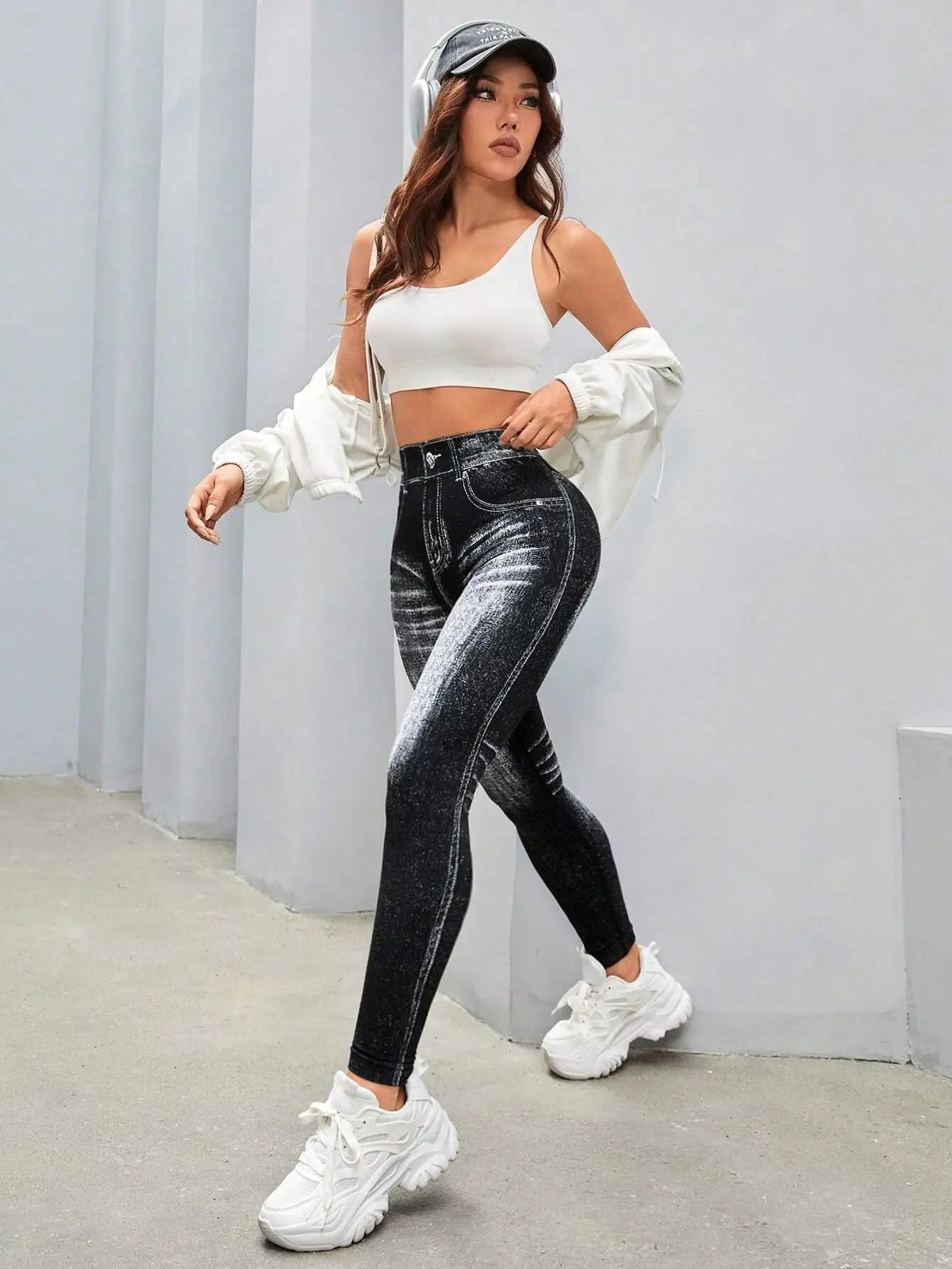 Women Seamless High Waisted Jeggings With Tummy Control
