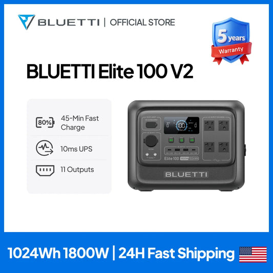 Bluetti Elite 100 V2 Portable Power Station 1800W 1024Wh