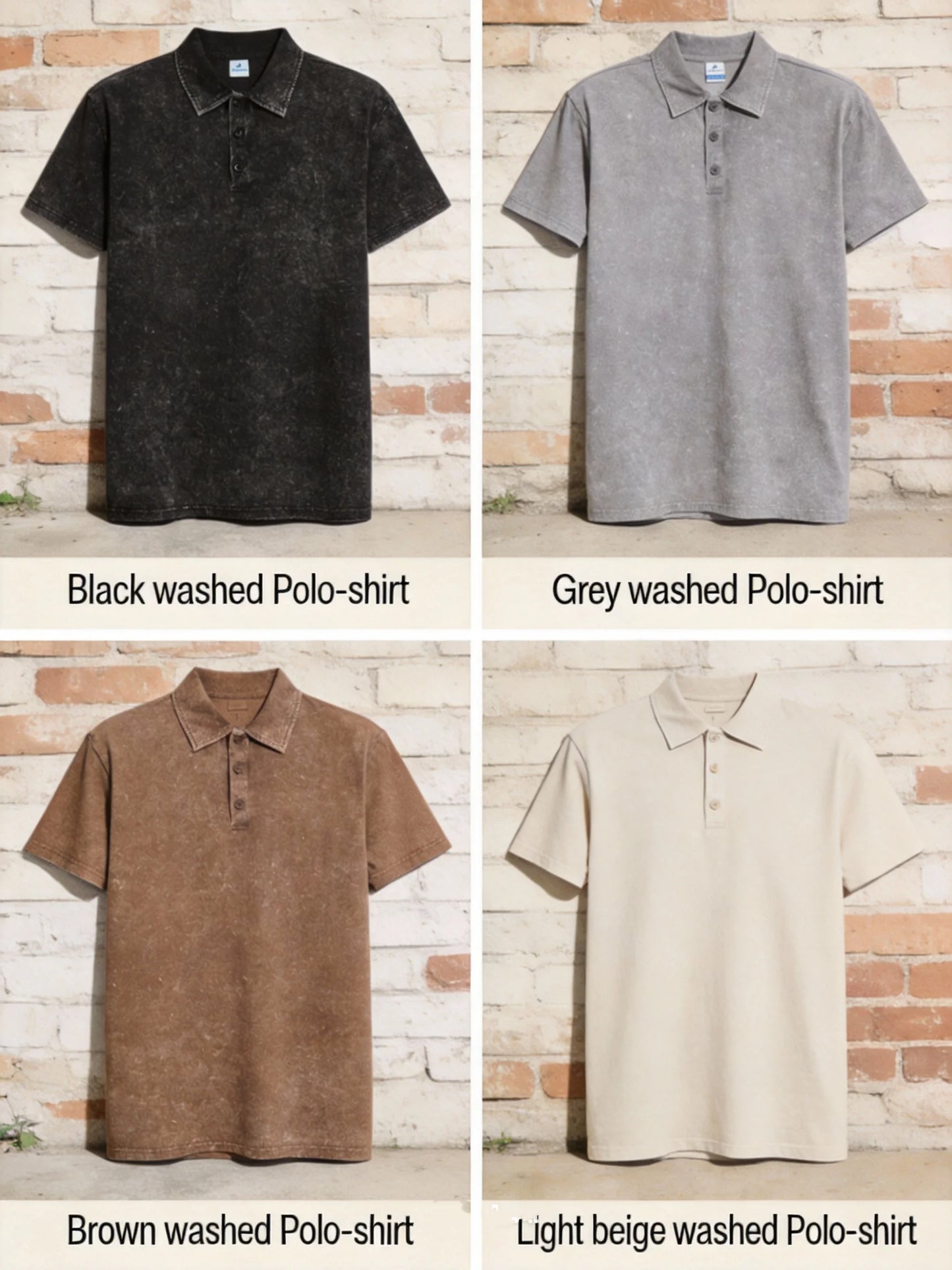 4-piece set of high-quality men's sports and leisure polo shirts vintage pure cotton golf shirts Valentine's Day gifts