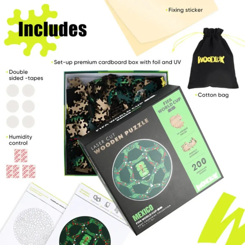 FIFA World Cup Mexico Ball Wooden Puzzle For Adults
