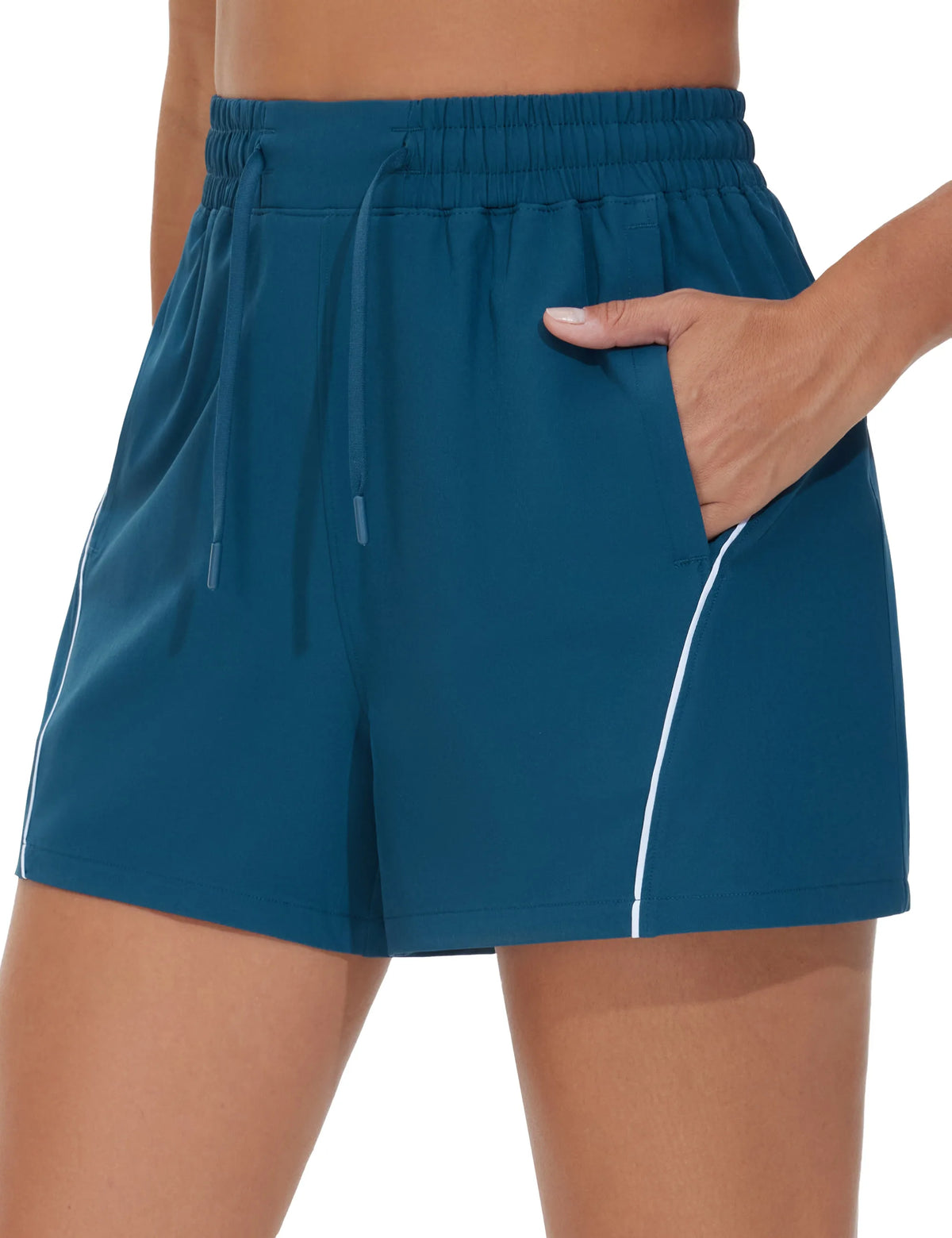 The Gym People Women High Waist Yoga Shorts With Pockets