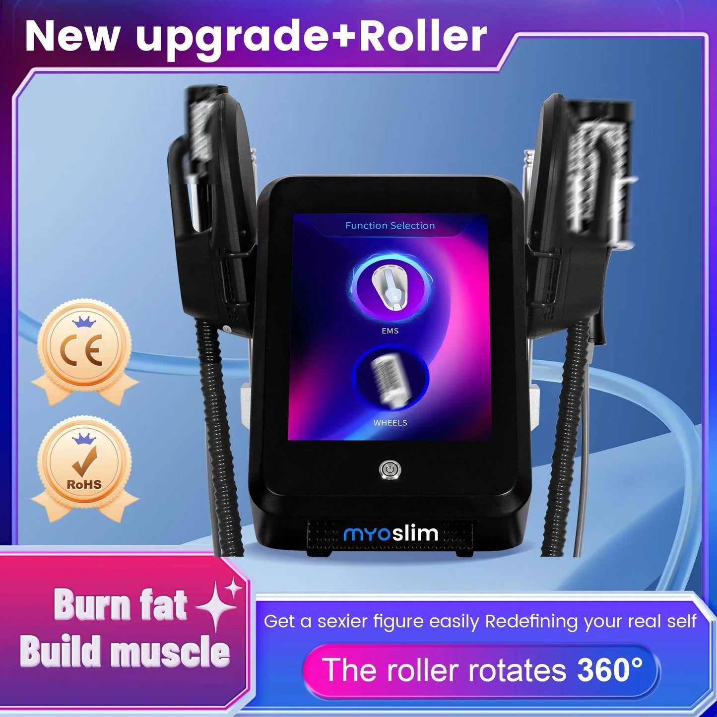 Myoslim 2in1 EMS Nova Hi EMT RF Roller Muscle Gainer