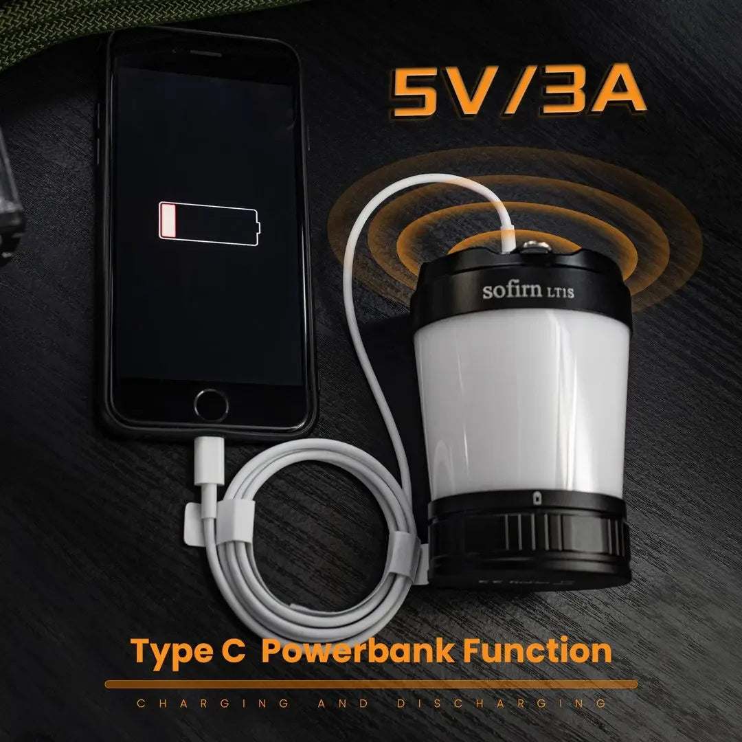 Sofirn LT1S Camping Light USB C 21700 Rechargeable Lantern Emergency