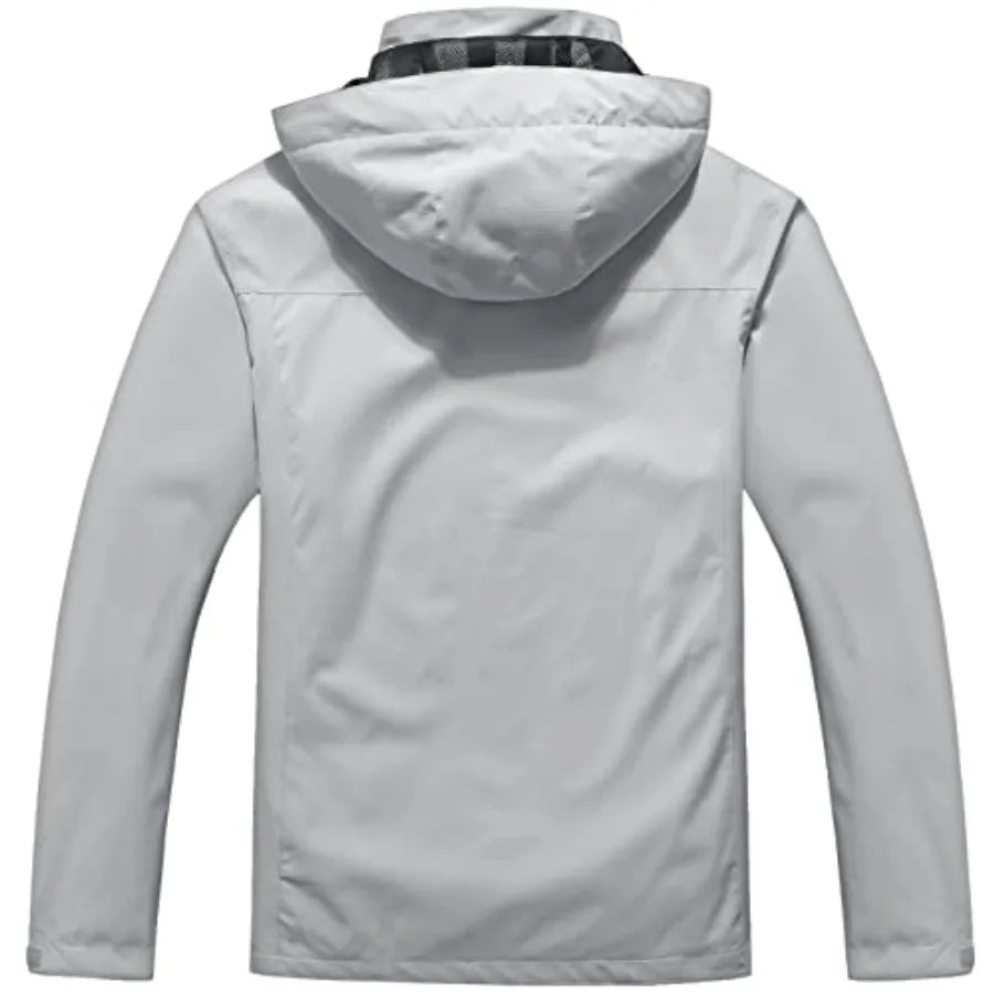 Lightweight Waterproof Hooded Rain Jacket For Outdoor Travel And Hiking