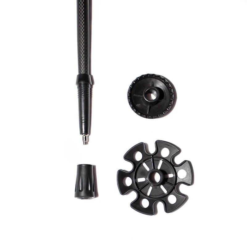 OKHEALING Ultralight Carbon Fiber Trekking Poles Folding Telescopic Hiking Poles