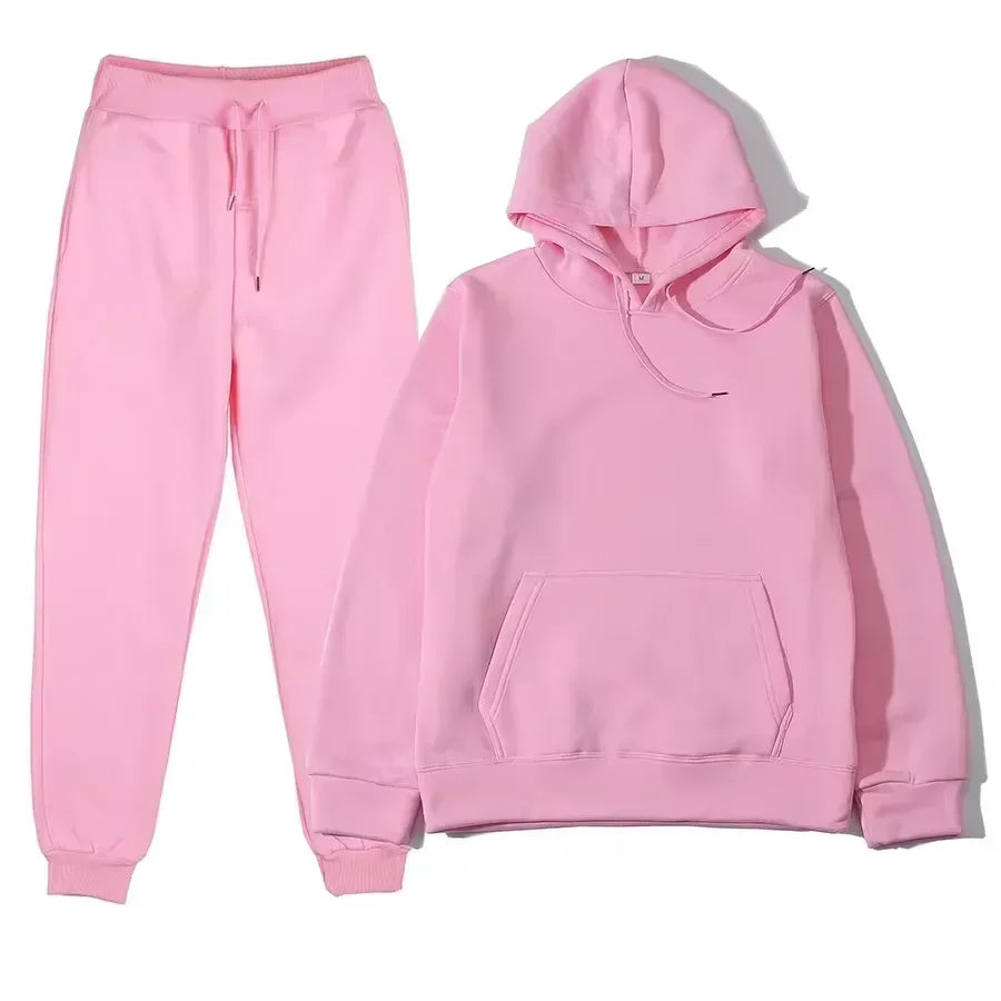 Winter Tracksuit Women Two Piece Set Oversized Hoodie and Pants
