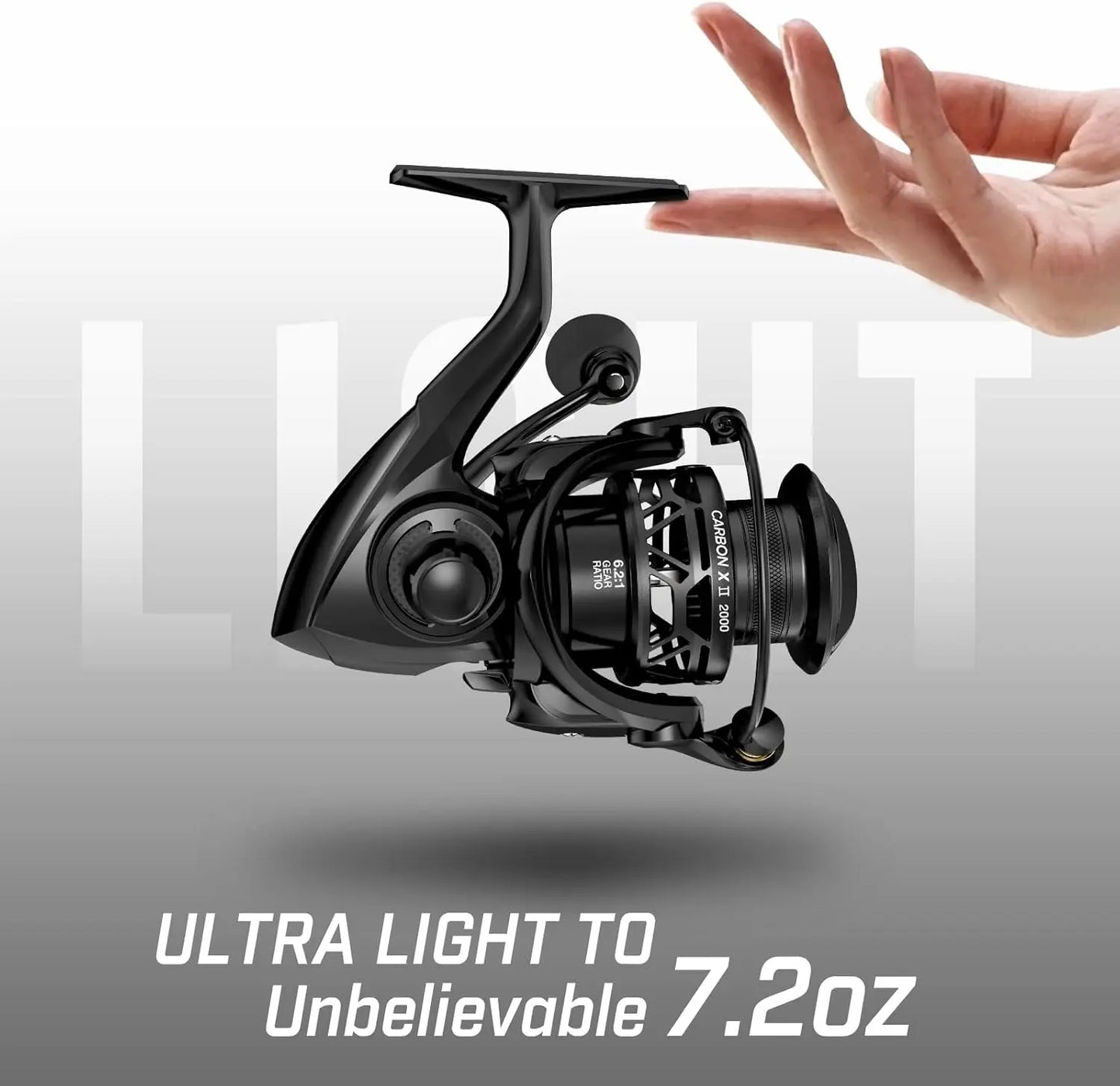Carbon Fiber Spinning Reel 5.5oz 22LB Drag 10+1 Bearings 6.2:1/5.2:1 Freshwater Saltwater