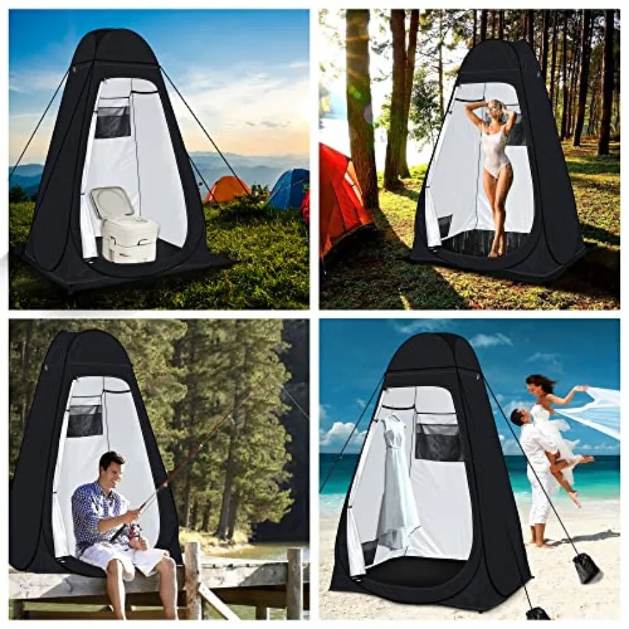 Shower Tent Pop-Up Privacy Tent Camping Portable Toilet Tent Outdoor Camp Bathroom Changing Dressing Room Instant Privacy Shelt
