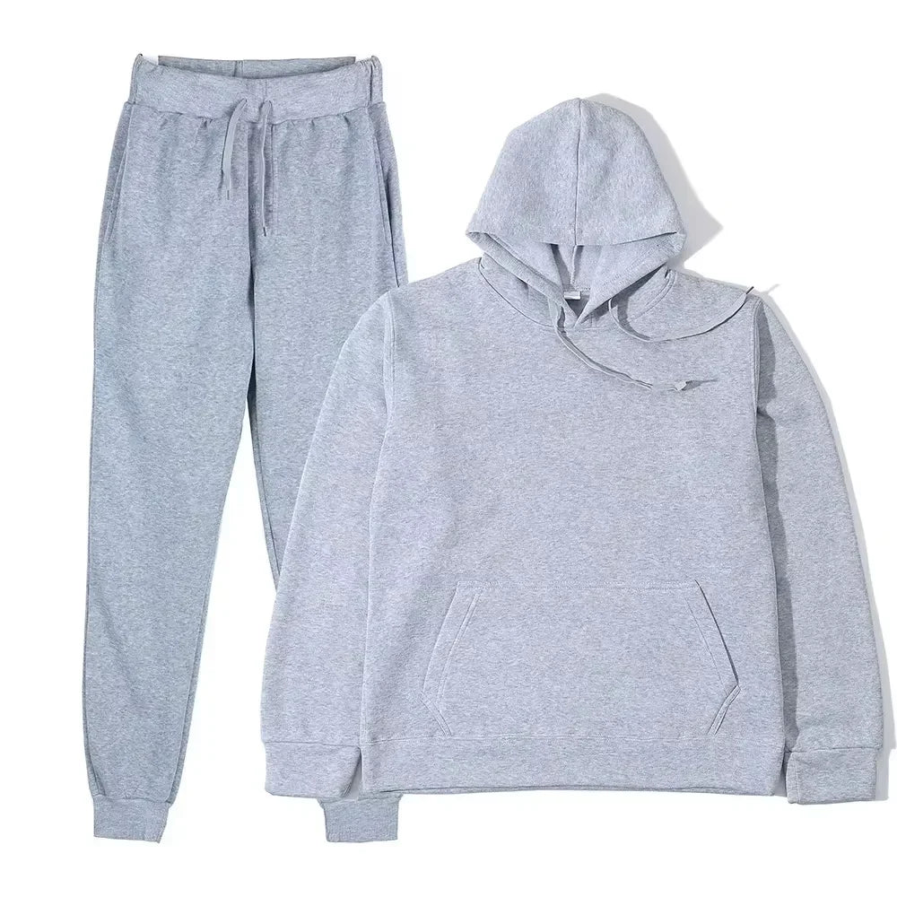 Winter Tracksuit Women Two Piece Set Oversized Hoodie and Pants