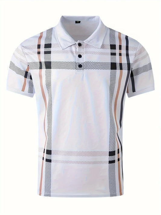 Men's Casual Lapel Polo Shirt Short Sleeve Summer Top