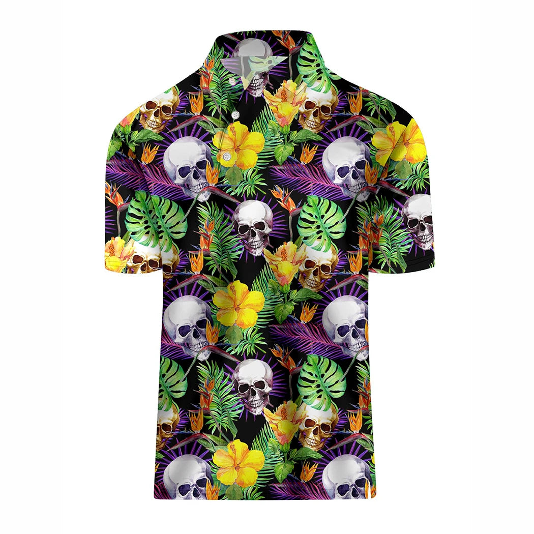 Men's Golf Shirt Hawaii Golf Polo Shirt Tennis Sports T-shirt Soft Breathable Elastic Fabric Short Sleeve
